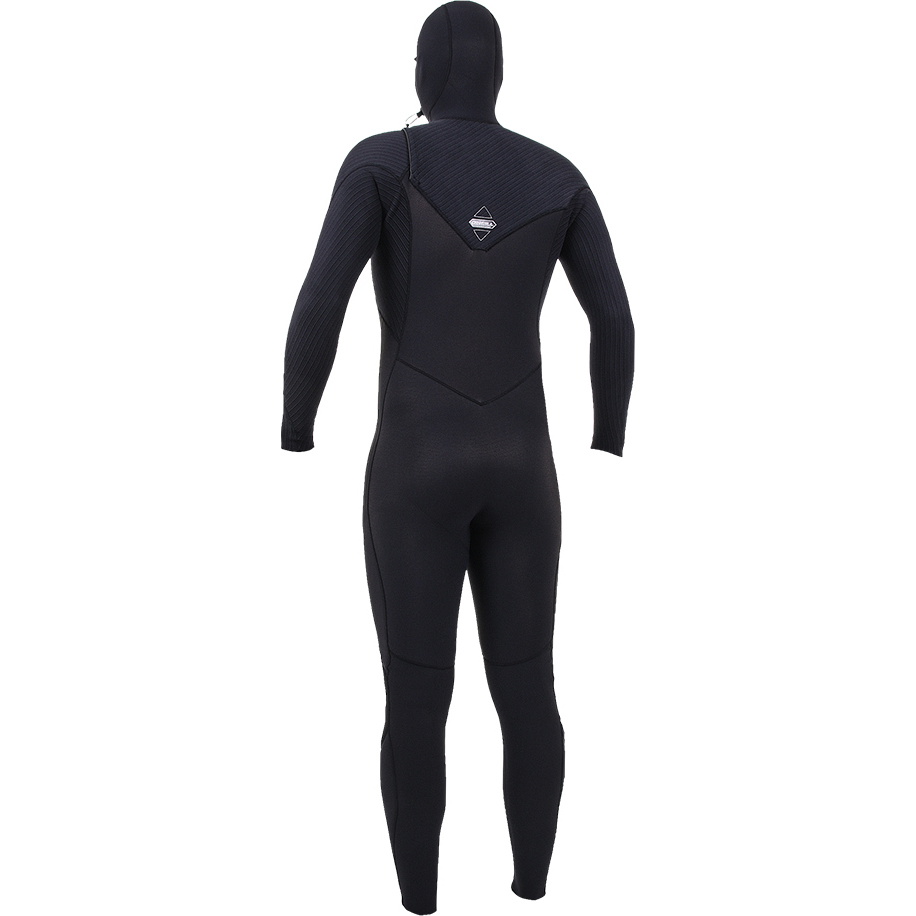 2026 O'Neill Mens HyperFreak+ 5/4mm Chest Zip Hooded Wetsuit 5347 - Black